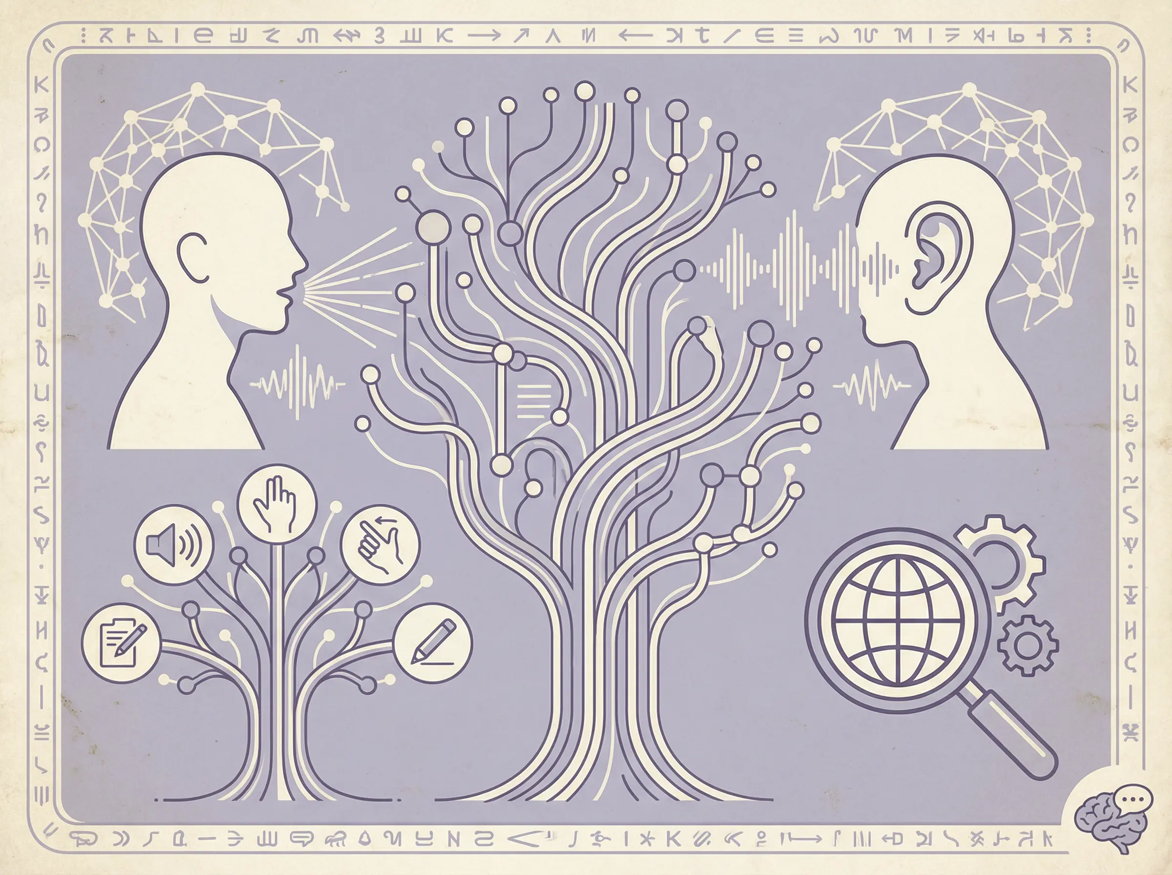 Иллюстрация: язык и коммуникация, лингвистика как наука, размер 800x600