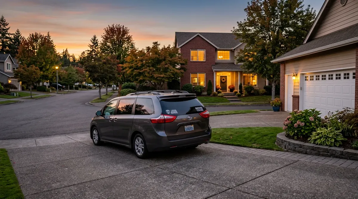 Pojazd na podjeździe — obraz do artykułu o rejestracji