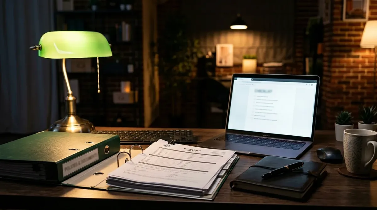 Analiza dokumentów polisy ubezpieczeniowej w warunkach biurowych